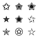 De geometrische geplaatste pictogrammen van de cijferster, eenvoudige stijl royalty-vrije illustratie De geometrische geplaatste pictogrammen van de cijferster, eenvoudige stijl royalty-vrije illustratie