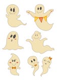 De Geïsoleerde Reeks van Halloween Spoken stock illustratie De Geïsoleerde Reeks van Halloween Spoken stock illustratie