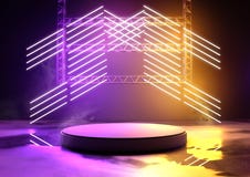 De gloeiende Achtergrond van het Neonstadium royalty-vrije illustratie De gloeiende Achtergrond van het Neonstadium royalty-vrije illustratie