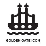 De gouden die vector van het poortpictogram op witte achtergrond, embleemconce wordt geïsoleerd vector illustratie De gouden die vector van het poortpictogram op witte achtergrond, embleemconce wordt geïsoleerd vector illustratie