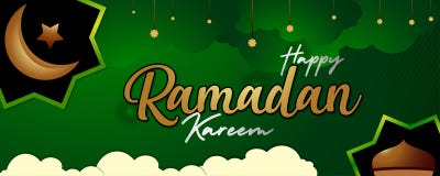 De gradiënt groene en gouden ook zwarte van de Ramadan kareem Islamitische vakantie vector illustratie De gradiënt groene en gouden ook zwarte van de Ramadan kareem Islamitische vakantie vector illustratie
