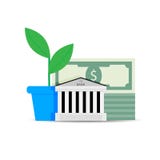 De groei van financieel kapitaal in bank royalty-vrije illustratie De groei van financieel kapitaal in bank royalty-vrije illustratie