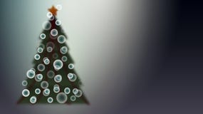 De groene mooie feestelijke Kerstboom met een onduidelijk beeldeffect met haringen en bokeh effect de ballen voor een nieuw jaar vector illustratie De groene mooie feestelijke Kerstboom met een onduidelijk beeldeffect met haringen en bokeh effect de ballen voor een nieuw jaar vector illustratie
