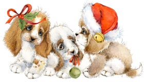 De groetkaart van het hondjaar de leuke illustratie van de puppywaterverf royalty-vrije illustratie De groetkaart van het hondjaar de leuke illustratie van de puppywaterverf royalty-vrije illustratie