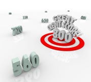 De grote Aantallen van de Kredietscore richten Hoge Borrow van de Classificatielening vector illustratie De grote Aantallen van de Kredietscore richten Hoge Borrow van de Classificatielening vector illustratie