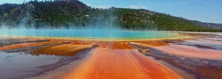 De grote Prismatische Lente, Nationaal Park Yellowstone Stock Fotografie De grote Prismatische Lente, Nationaal Park Yellowstone Stock Fotografie