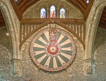 De Grote Zaal van het Kasteel van Winchester in Hampshire, Engeland stock fotografie De Grote Zaal van het Kasteel van Winchester in Hampshire, Engeland stock fotografie