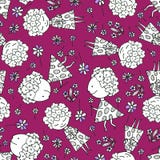 De hand getrokken leuke bloem van de de holdingslente van het beeldverhaalmeisje stock illustratie De hand getrokken leuke bloem van de de holdingslente van het beeldverhaalmeisje stock illustratie