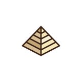 De Hebreeuwse Piramide vulde overzichtspictogram royalty-vrije illustratie De Hebreeuwse Piramide vulde overzichtspictogram royalty-vrije illustratie