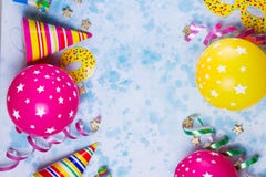 De heldere kleurrijke scène van Carnaval of van de partij royalty-vrije stock afbeelding De heldere kleurrijke scène van Carnaval of van de partij royalty-vrije stock afbeelding