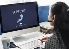 De Helpdeskconcept van de ondersteunende dienstinformatie royalty-vrije stock afbeelding De Helpdeskconcept van de ondersteunende dienstinformatie royalty-vrije stock afbeelding