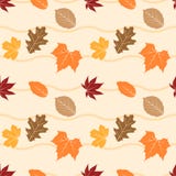 De herfst verlaat naadloos patroon 09 vector illustratie De herfst verlaat naadloos patroon 09 vector illustratie