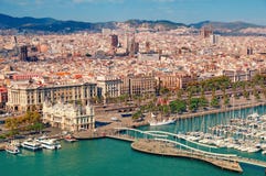 De horizon van Barcelona stock fotografie De horizon van Barcelona stock fotografie