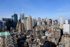 De horizon van Manhattan, NYC, de V.S. stock afbeelding De horizon van Manhattan, NYC, de V.S. stock afbeelding