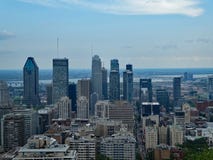 De horizon van Montreal, Quebec, Canada stock fotografie De horizon van Montreal, Quebec, Canada stock fotografie