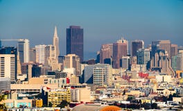 De horizon van San Francisco stock afbeeldingen De horizon van San Francisco stock afbeeldingen