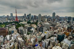 De Horizonmegastad van Tokyo Cityview met Skytree-Toren stock afbeelding De Horizonmegastad van Tokyo Cityview met Skytree-Toren stock afbeelding