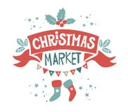 De illustratie van de Kerstmismarkt stock illustratie De illustratie van de Kerstmismarkt stock illustratie