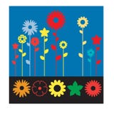 De inzameling voor al ontwerper allen van het bloempictogram vector illustratie De inzameling voor al ontwerper allen van het bloempictogram vector illustratie