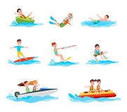 De Inzamelings Vectorillustratie van de de zomeractiviteit royalty-vrije illustratie De Inzamelings Vectorillustratie van de de zomeractiviteit royalty-vrije illustratie