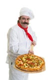 De Italiaanse Chef-kok van de Pizza royalty-vrije stock fotografie De Italiaanse Chef-kok van de Pizza royalty-vrije stock fotografie