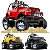 De jeep van het beeldverhaal vector illustratie De jeep van het beeldverhaal vector illustratie