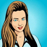 De jonge retro vector van het vrouwenpop-art royalty-vrije illustratie De jonge retro vector van het vrouwenpop-art royalty-vrije illustratie