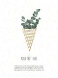 De kaart met bloem nam, bladeren toe Het concept van het huwelijksornament De bloemenaffiche, nodigt uit vector illustratie De kaart met bloem nam, bladeren toe Het concept van het huwelijksornament De bloemenaffiche, nodigt uit vector illustratie