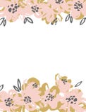 De Kaart van de groet met bloemen Vectorinktachtergrond vector illustratie De Kaart van de groet met bloemen Vectorinktachtergrond vector illustratie