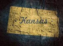 De kaart van de staat van Kansas stock illustratie De kaart van de staat van Kansas stock illustratie