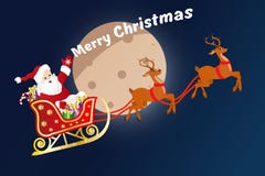 De kaart van de Kerstmisgroet met Santa Claus in ar vector illustratie De kaart van de Kerstmisgroet met Santa Claus in ar vector illustratie