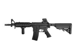 De karabijn van het het Legerwapen van de V.S. M4A1 op witte achtergrond wordt geïsoleerd die royalty-vrije stock afbeeldingen De karabijn van het het Legerwapen van de V.S. M4A1 op witte achtergrond wordt geïsoleerd die royalty-vrije stock afbeeldingen