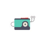 De klassieke retro draagbare speler van de cassetteband met hoofdtelefoons in bijlage Witte achtergrond Vector illustratie Eps 10 vector illustratie De klassieke retro draagbare speler van de cassetteband met hoofdtelefoons in bijlage Witte achtergrond Vector illustratie Eps 10 vector illustratie