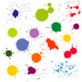 De kleurenverf ploetert, inkt vlekken vectorinzameling vector illustratie De kleurenverf ploetert, inkt vlekken vectorinzameling vector illustratie