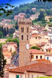 De klokketoren, Florence (Italië). Sluit omhoog in een zonnige dag royalty-vrije stock afbeeldingen De klokketoren, Florence (Italië). Sluit omhoog in een zonnige dag royalty-vrije stock afbeeldingen