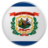 De Knoop van de Staat van de V.S.: 3d illustratie van het westenvirginia flag badge op witte achtergrond stock illustratie De Knoop van de Staat van de V.S.: 3d illustratie van het westenvirginia flag badge op witte achtergrond stock illustratie