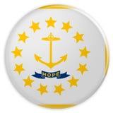 De Knoop van de Staat van de V.S.: 3d illustratie van Rhode Island Flag Badge op witte achtergrond vector illustratie De Knoop van de Staat van de V.S.: 3d illustratie van Rhode Island Flag Badge op witte achtergrond vector illustratie