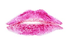De kus van de lippenstift