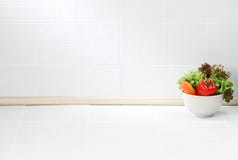 De lege ruimte in de keuken royalty-vrije stock afbeelding De lege ruimte in de keuken royalty-vrije stock afbeelding