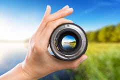 De lensconcept van de fotografiecamera royalty-vrije stock afbeeldingen De lensconcept van de fotografiecamera royalty-vrije stock afbeeldingen