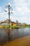 De lentevloed, Wit-Rusland stock fotografie De lentevloed, Wit-Rusland stock fotografie