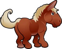 De leuke Dierlijke Vector van het Landbouwbedrijf van het Paard stock illustratie De leuke Dierlijke Vector van het Landbouwbedrijf van het Paard stock illustratie