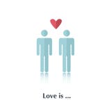 De liefde is… roze teller op witte achtergrond royalty-vrije illustratie De liefde is… roze teller op witte achtergrond royalty-vrije illustratie