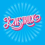 De liefde sloeg 3D typografische illustratie met pijl door hart royalty-vrije illustratie De liefde sloeg 3D typografische illustratie met pijl door hart royalty-vrije illustratie