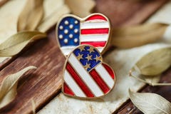 De liefdesymbool van Amerika op hout Royalty-vrije Stock Fotografie De liefdesymbool van Amerika op hout Royalty-vrije Stock Fotografie