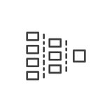 De lijnpictogram van de Orggrafiek, overzichts vectorteken, lineair die stijlpictogram op wit wordt geïsoleerd stock illustratie De lijnpictogram van de Orggrafiek, overzichts vectorteken, lineair die stijlpictogram op wit wordt geïsoleerd stock illustratie