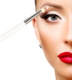 De make-up van ogen Samenstelling Ogenschaduwen royalty-vrije stock afbeeldingen De make-up van ogen Samenstelling Ogenschaduwen royalty-vrije stock afbeeldingen