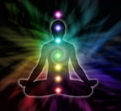 De Meditatie van regenboogchakra stock illustratie De Meditatie van regenboogchakra stock illustratie