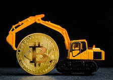 De mijnbouwconcept van Bitcoincryptocurrency Blockchaintechnologie MI royalty-vrije stock fotografie De mijnbouwconcept van Bitcoincryptocurrency Blockchaintechnologie MI royalty-vrije stock fotografie