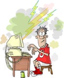 De mislukking van de computer stock illustratie De mislukking van de computer stock illustratie